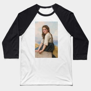 Au Bord De La Mer by William-Adolphe Bouguereau Baseball T-Shirt